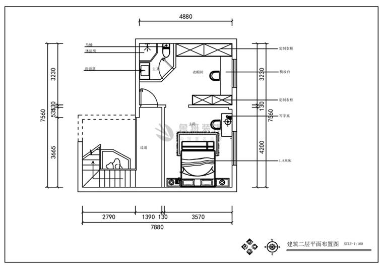 恒大御景,后現(xiàn)代風(fēng)格,二樓戶型圖