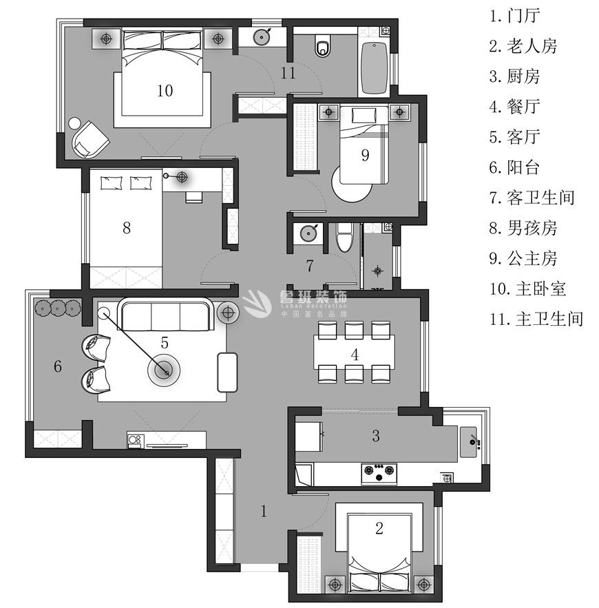 融創天朗融公館,現代輕奢風格,戶型圖