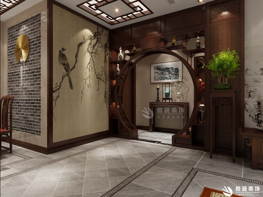 德杰國際城,中式風(fēng)格,門廳
